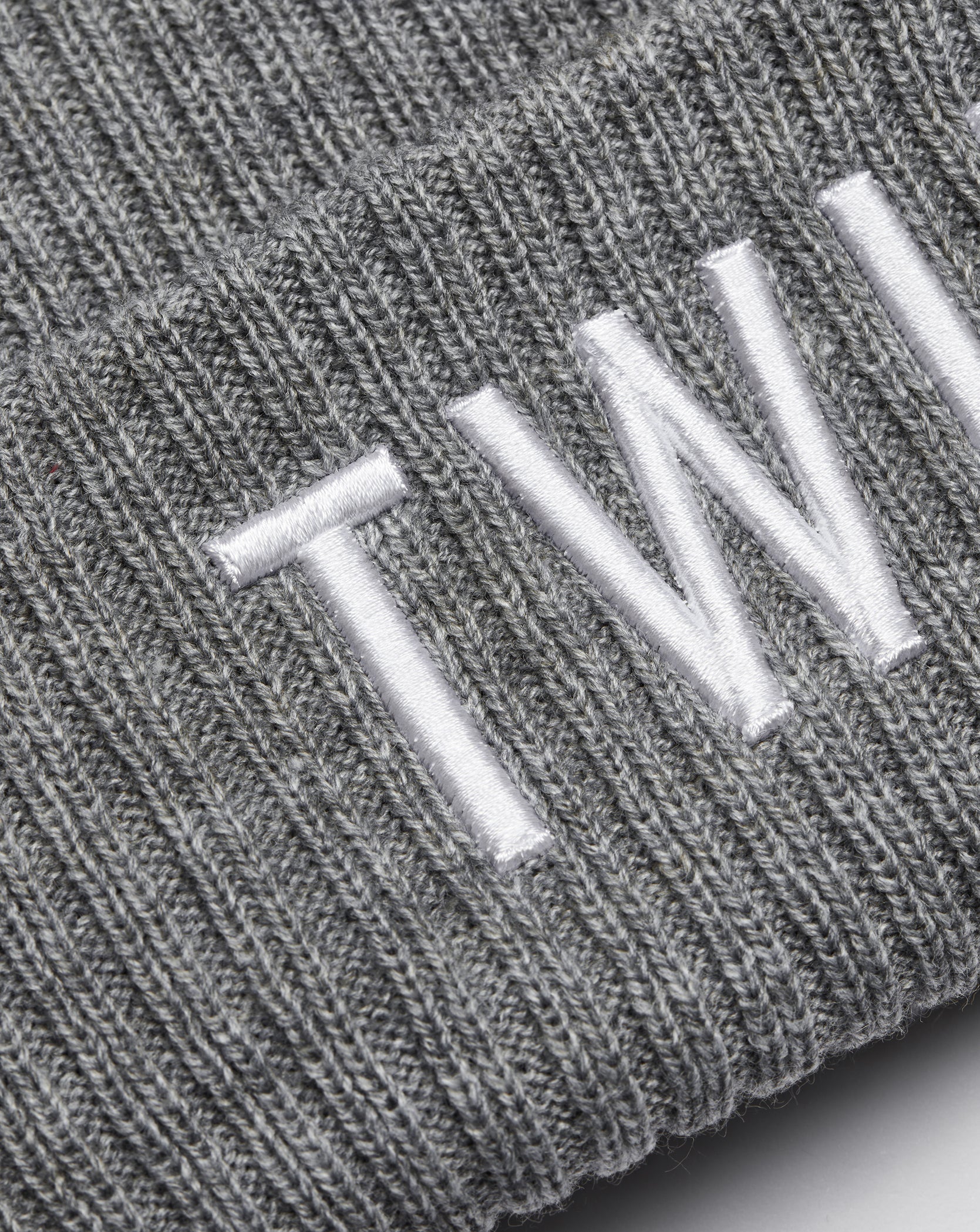 Twinzz logo grey knit beanie