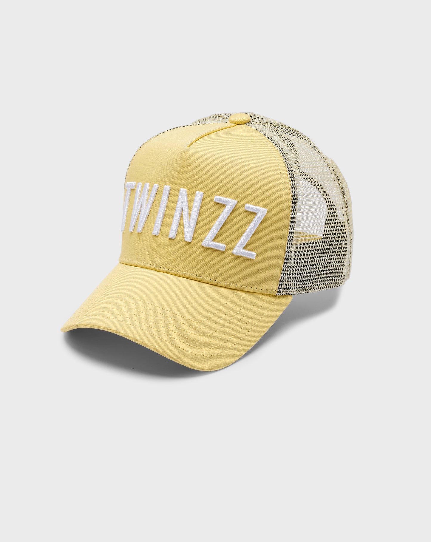 PASTEL COTTON MESH TRUCKER - Yellow/White
