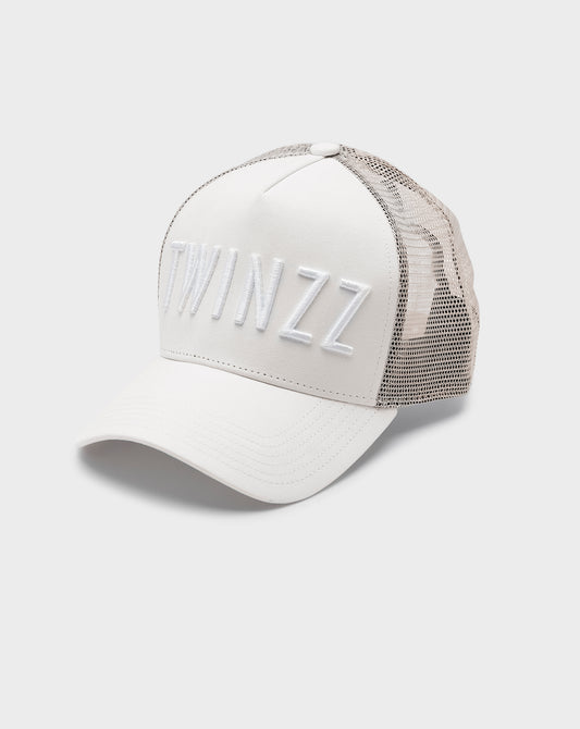 COTTON MESH LOGO TRUCKER - OFF-WHITE/WHITE