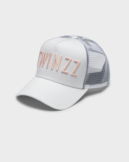 COTTON MESH LOGO TRUCKER - PALE BLUSH