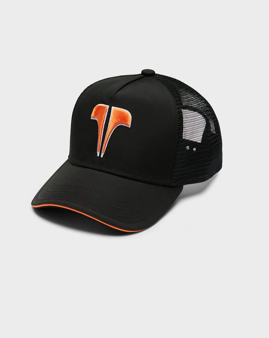 TWINZZ T LOGO EDGE TRUCKER - BLACK/ORANGE