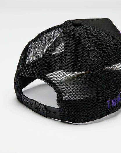 TWINZZ T LOGO EDGE TRUCKER - BLACK/PURPLE