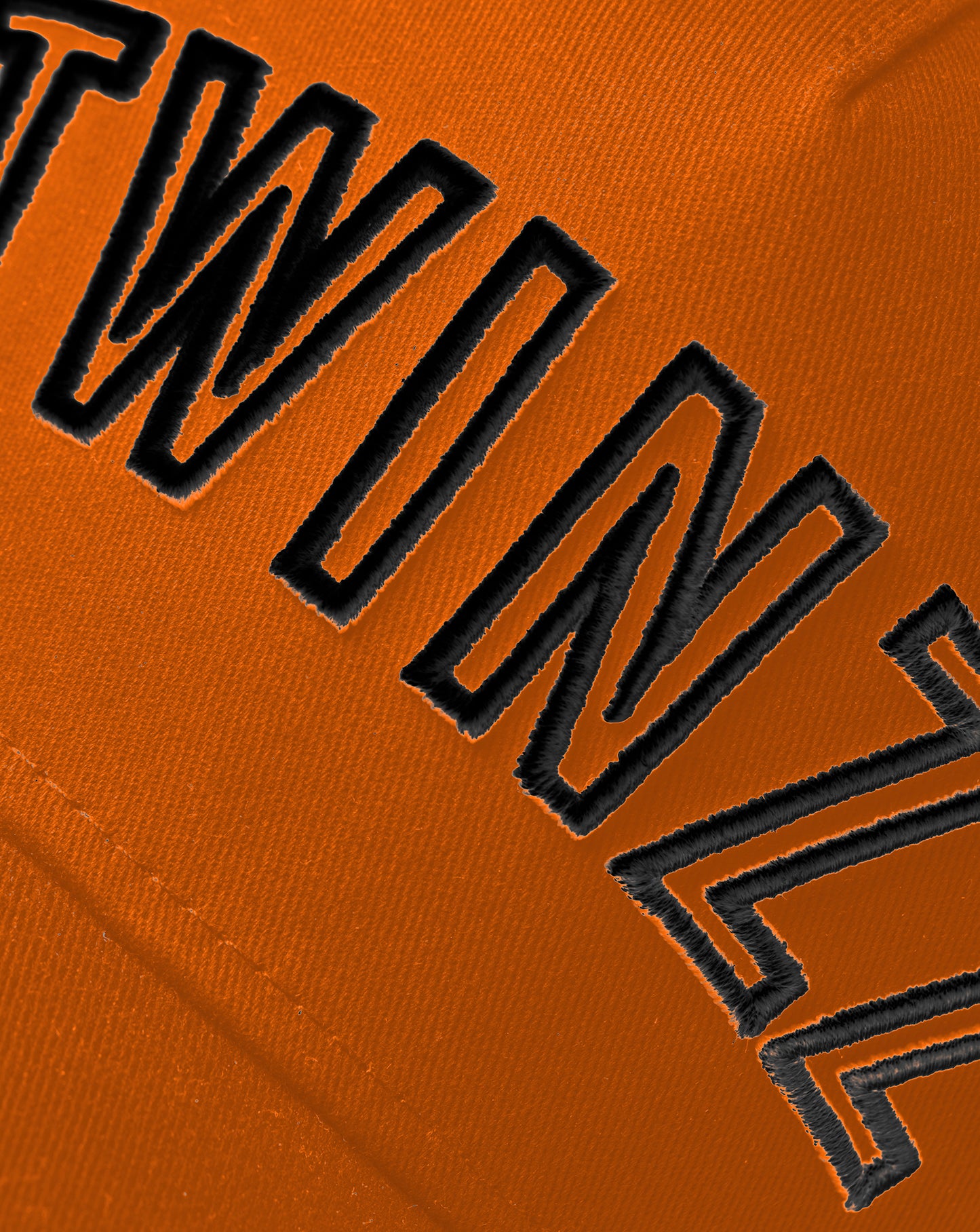 COTTON MESH OUTLINE LOGO TRUCKER - ORANGE