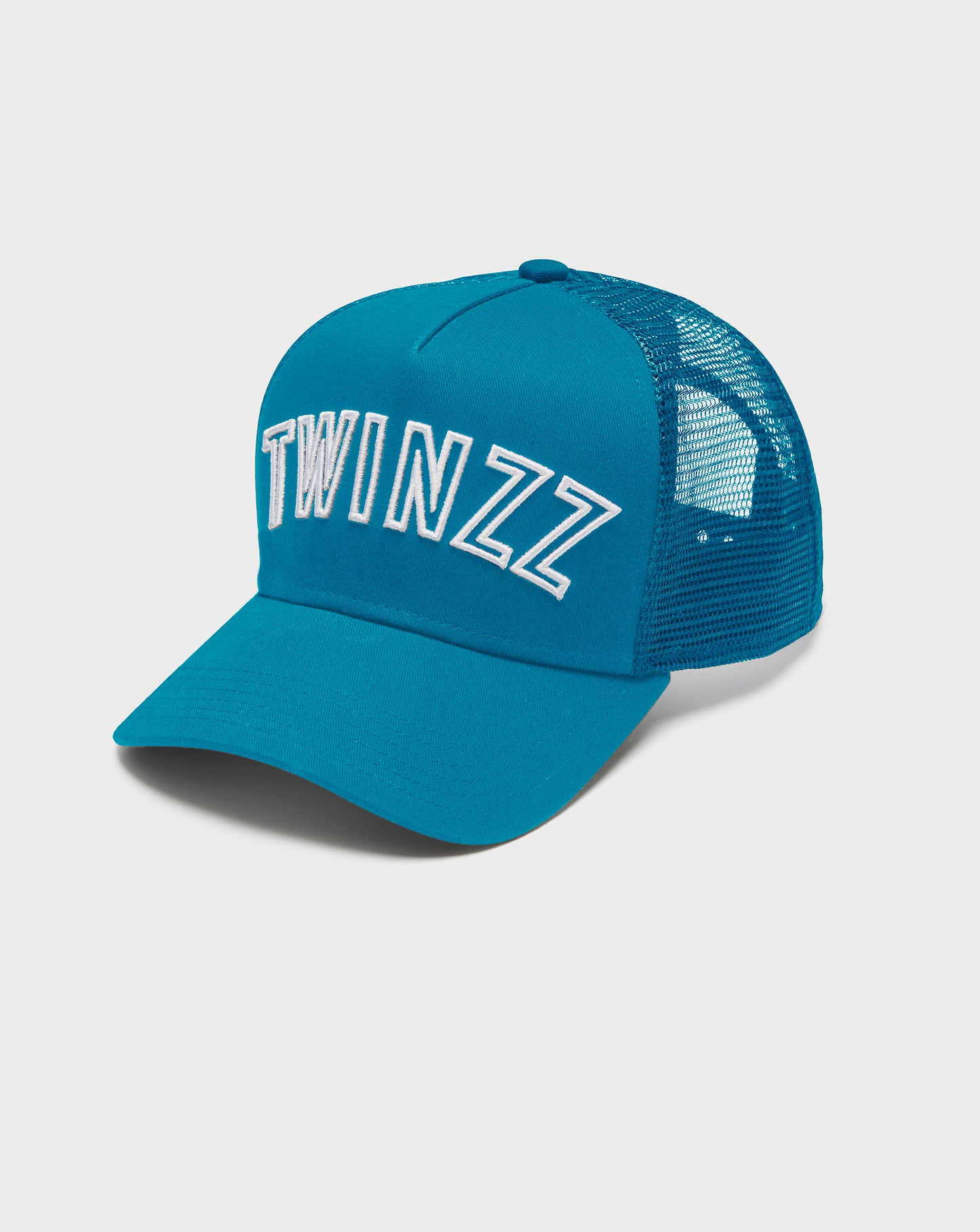 COTTON MESH OUTLINE LOGO TRUCKER - BLUE