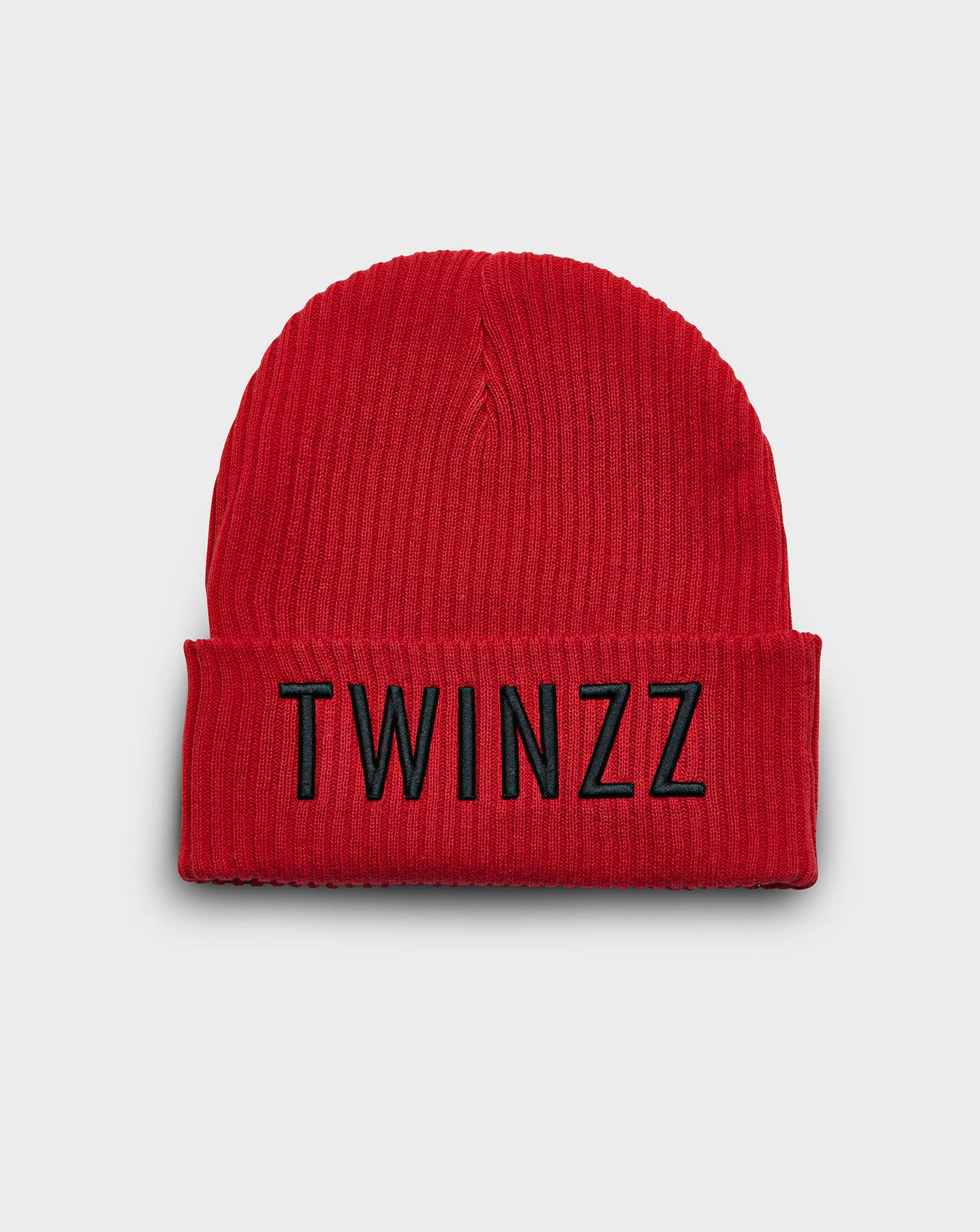 Twinzz logo red knit beanie