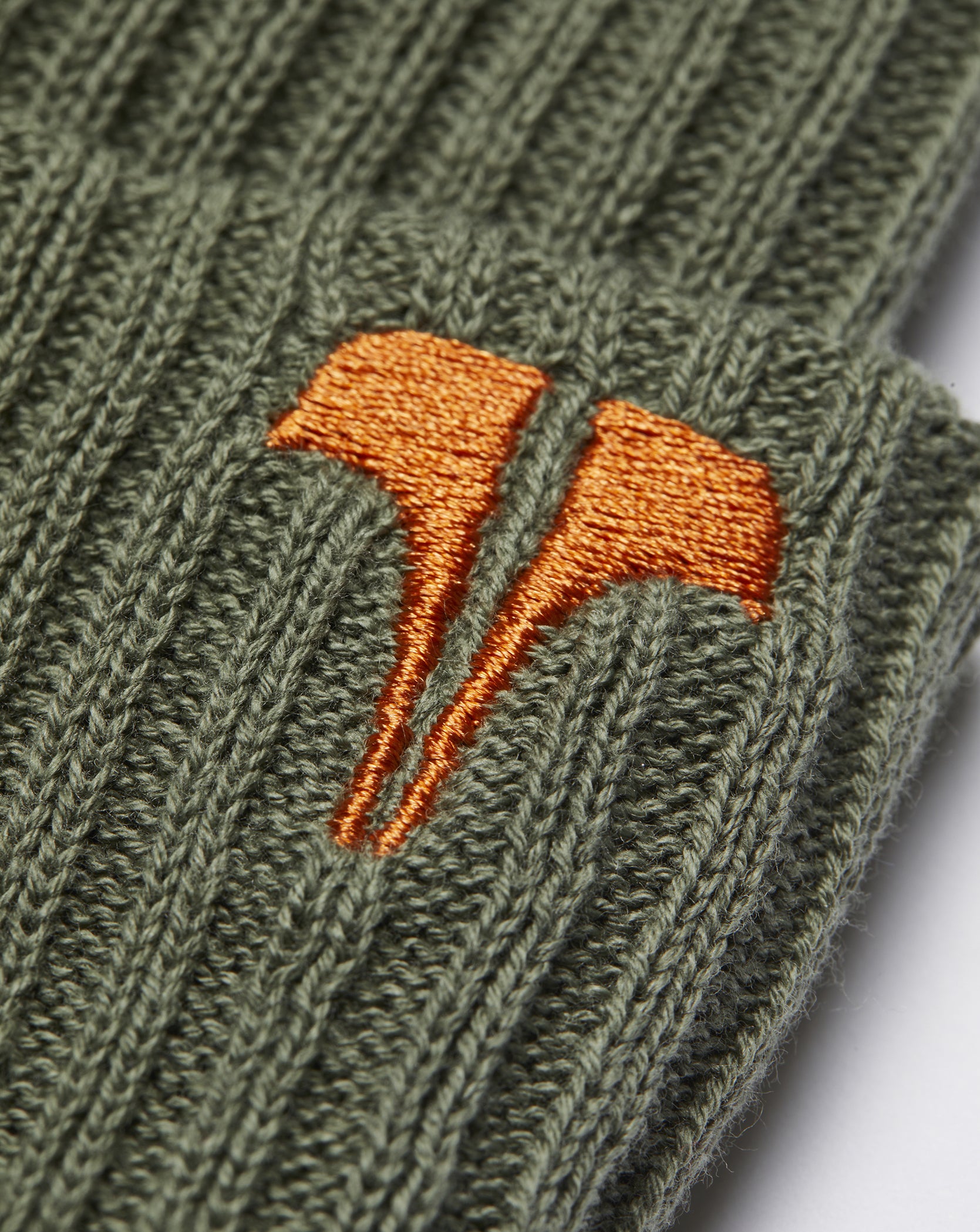 Twinzz logo olive knit beanie