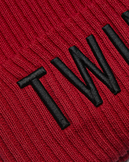 Twinzz logo olive knit beanie