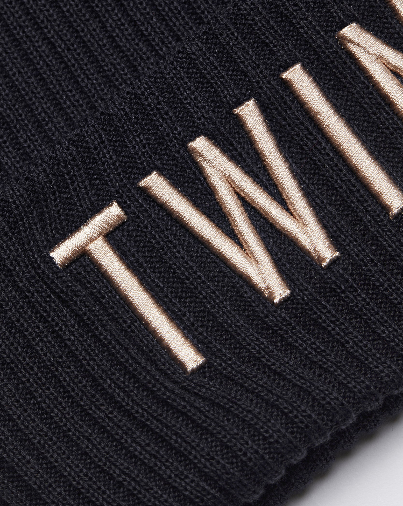 Twinzz logo navy knit beanie