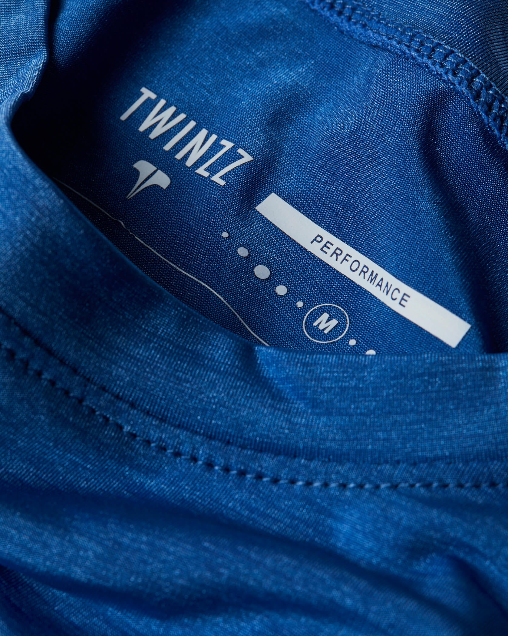 Twinzz active blue t-shirt label