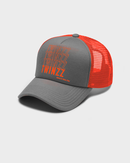 REPEAT TWINZZ TRUCKER  -  ORANGE / GREY