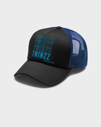 REPEAT TWINZZ TRUCKER  -  BLACK / BLUE