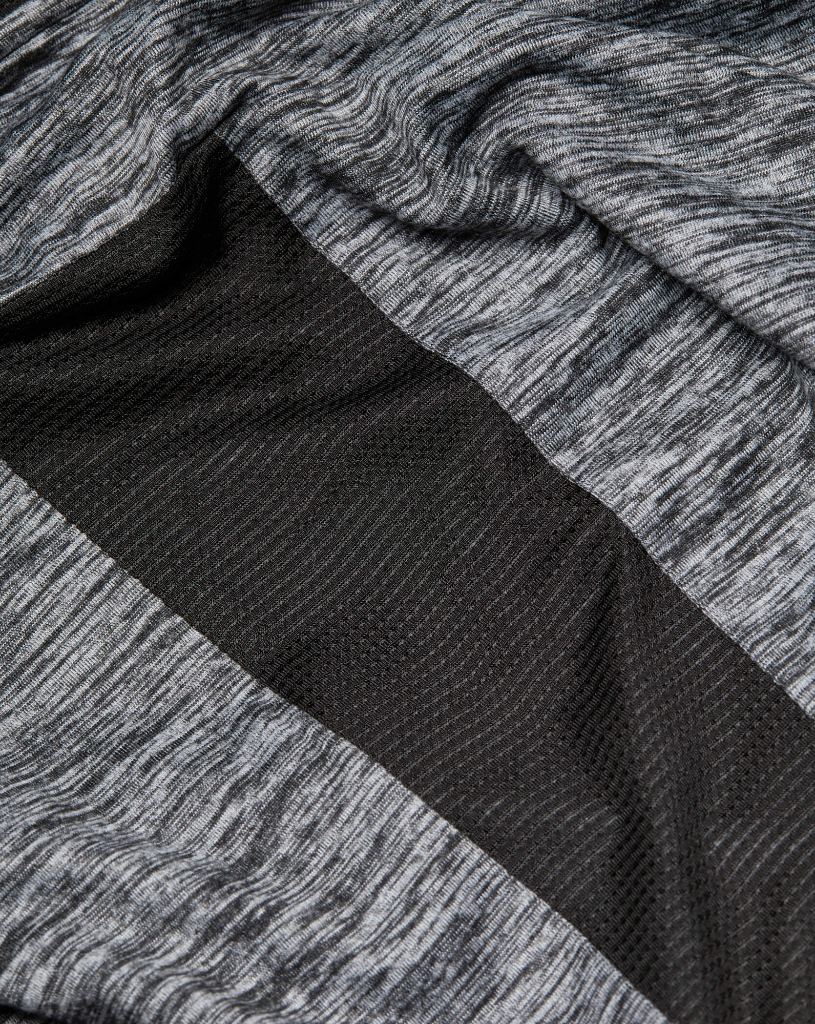 Grey and black Twinzz long sleeve active tee mesh
