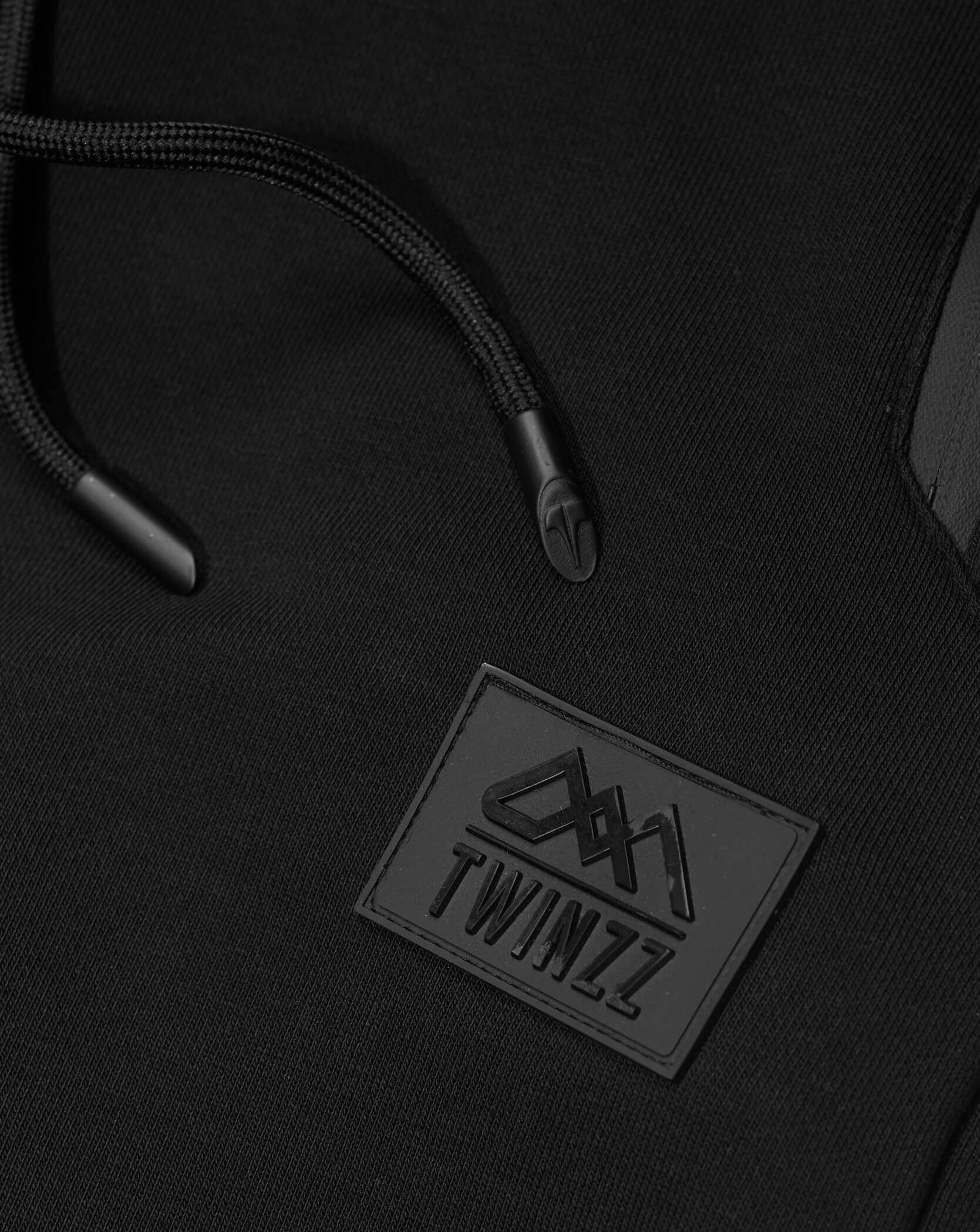 Twinzz black lifestyle shorts logo
