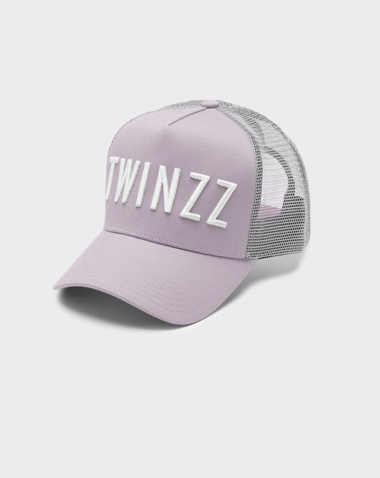 PASTEL COTTON MESH TRUCKER - Lilac/White