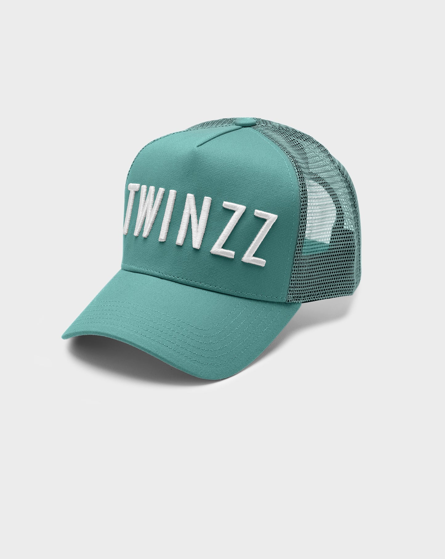 PASTEL COTTON MESH TRUCKER - Green/White