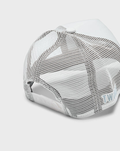 T LOGO COTTON MESH TRUCKER - Blue/White