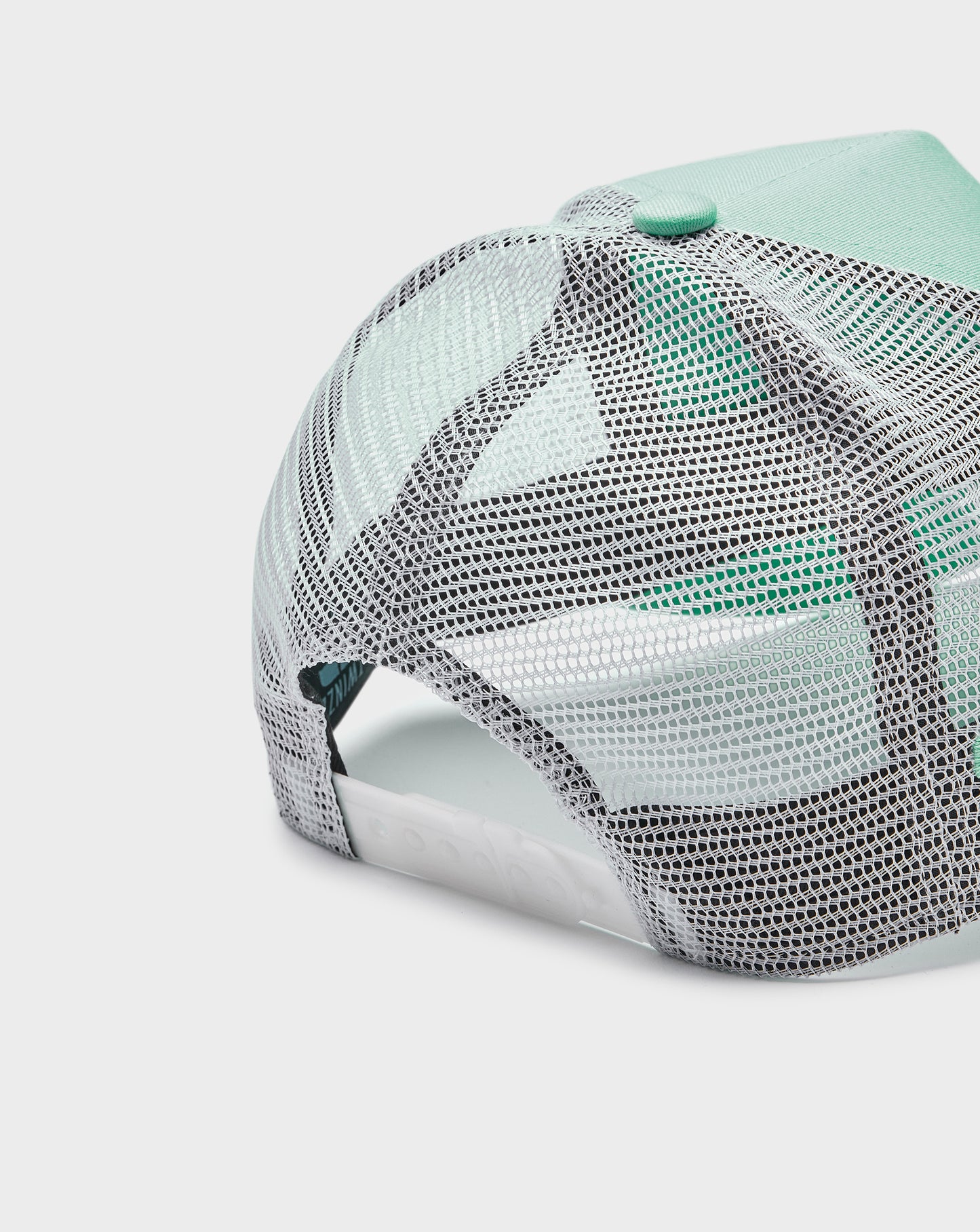 PASTEL COTTON MESH TRUCKER - Mint Green/White